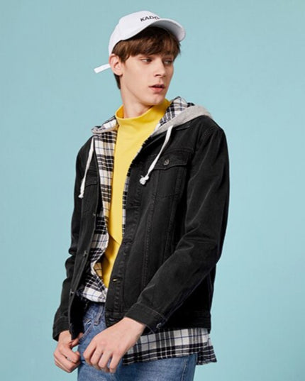 Męska kurtka jeansowa klasyczna o luźnym kroju