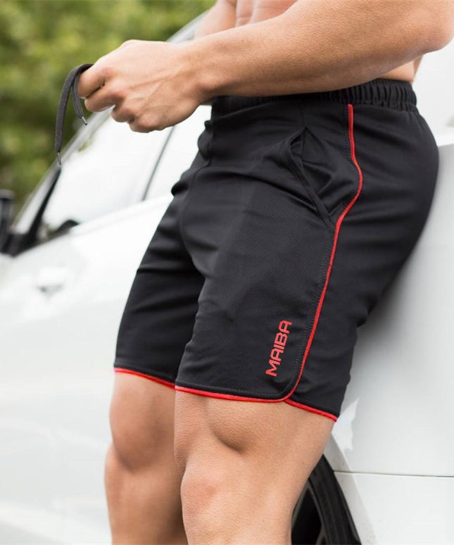 Męskie szorty sportowe z lamówką