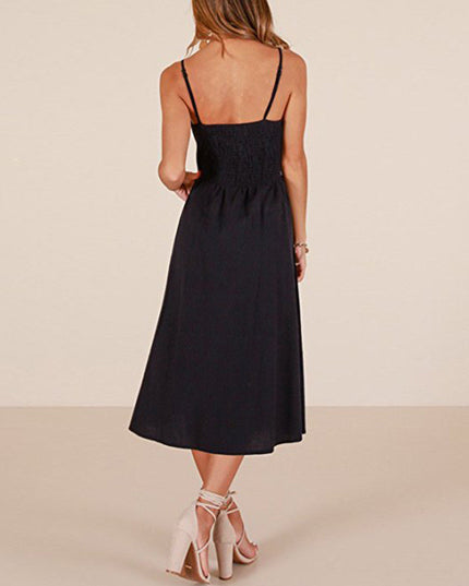 Sukienka midi prosta z kieszonkami