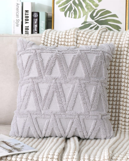 Poszewka na poduszkę z haftem w geometryczny wzór