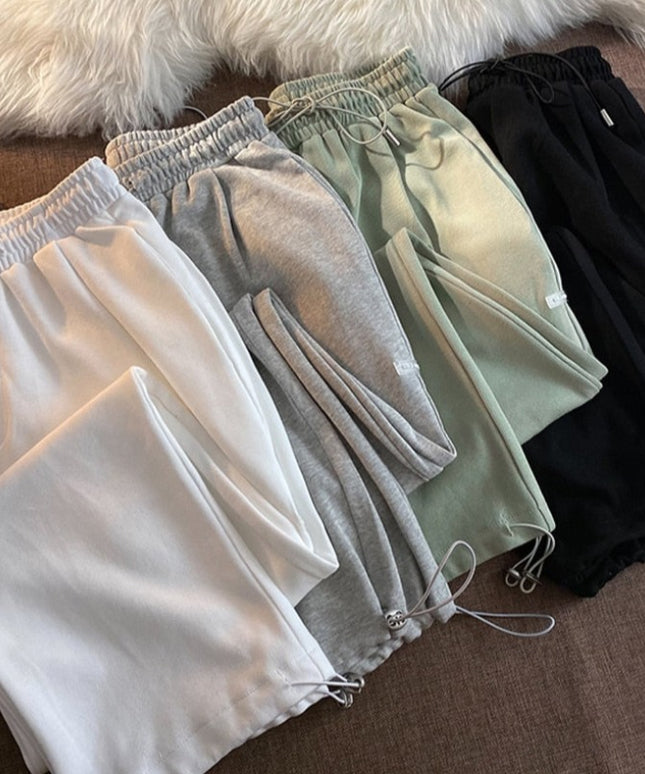 Damskie spodnie dresowe z regulowanym ściągaczem