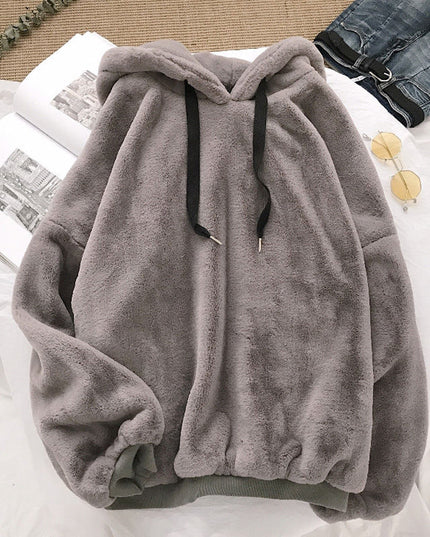 Damska bluza polarowa z kapturem nierozpinana
