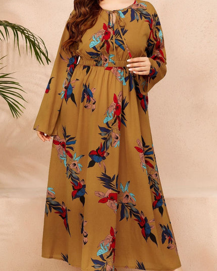 Sukienka plus size z wiązaniem pod szyją