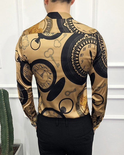 Męska koszula dopasowana we wzory