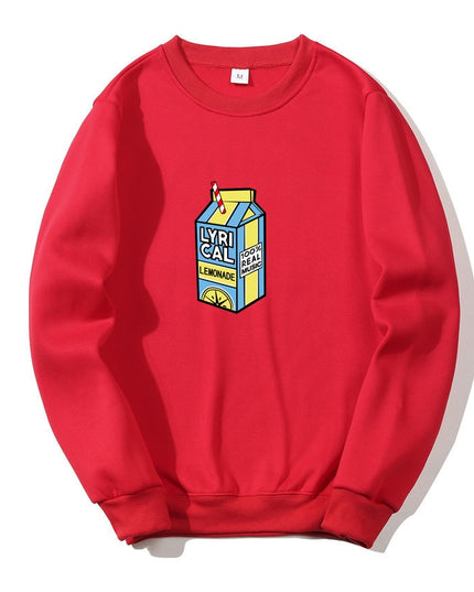 Męska bluza bez kaptura z nadrukiem