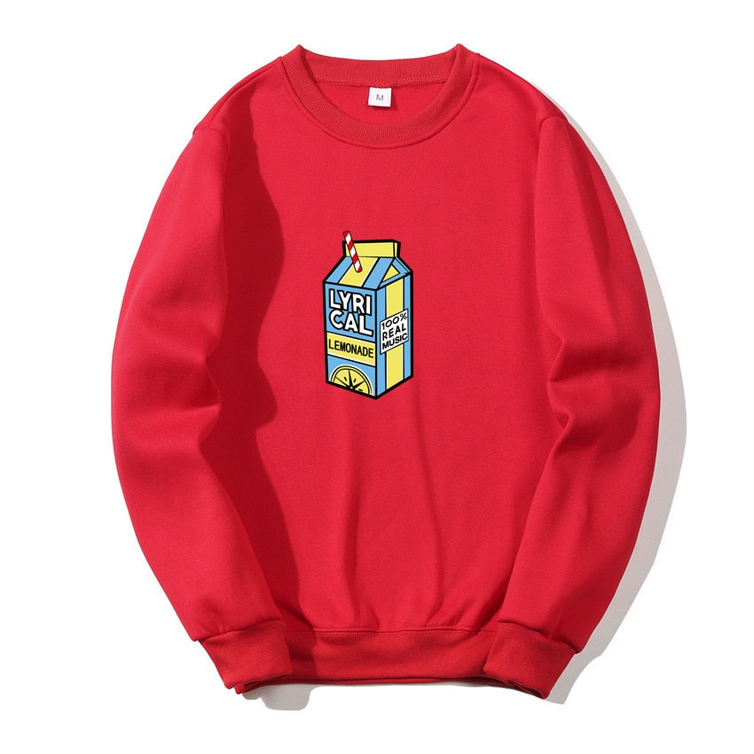 Męska bluza bez kaptura z nadrukiem