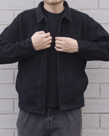 Męska kurtka jeansowa klasyczna o prostym kroju