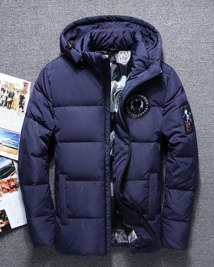 Męska kurtka zimowa ocieplana z kapturem