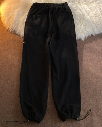 Damskie spodnie dresowe z regulowanym ściągaczem