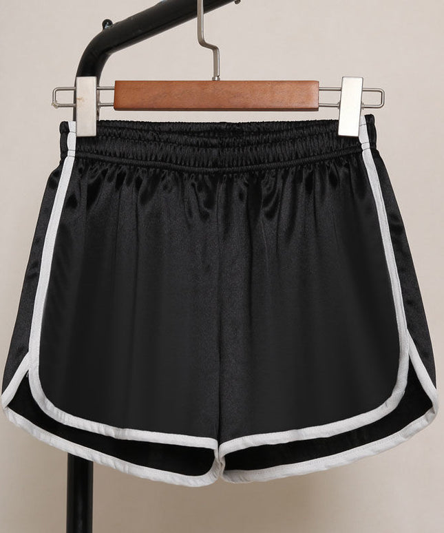 Damskie szorty sportowe z połyskującego materiału