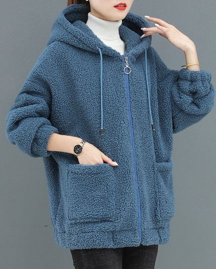 Damska bluza polarowa rozpinana z kapturem