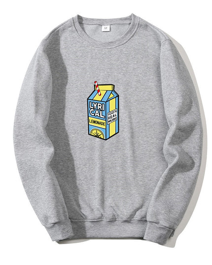 Męska bluza bez kaptura z nadrukiem