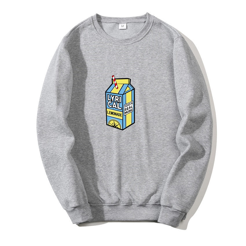 Męska bluza bez kaptura z nadrukiem