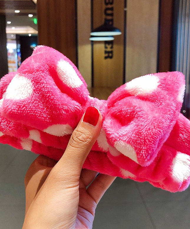 Opaska do włosów w kropki