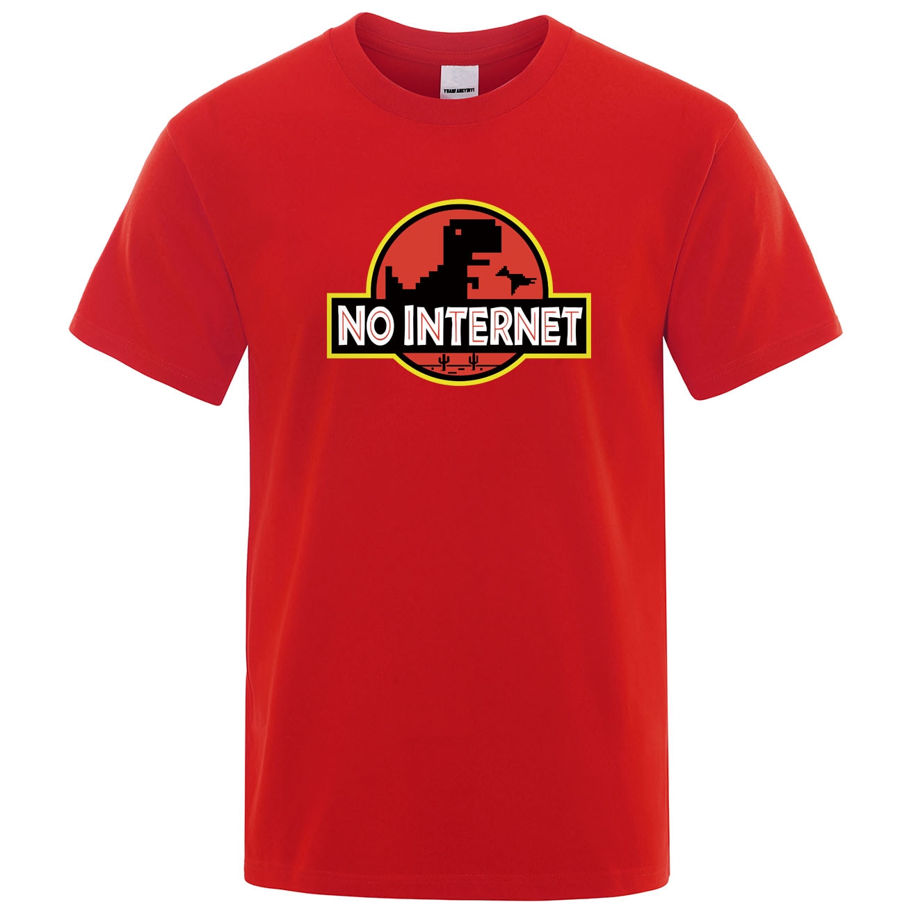 Męski T-shirt z napisem "NO INTERNET"