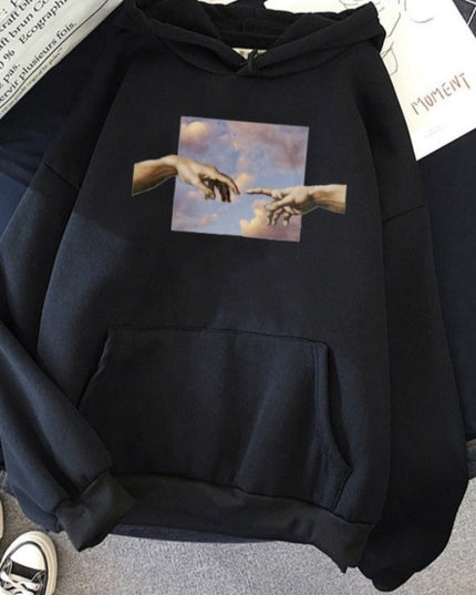 Męska bluza z kapturem i nadrukiem