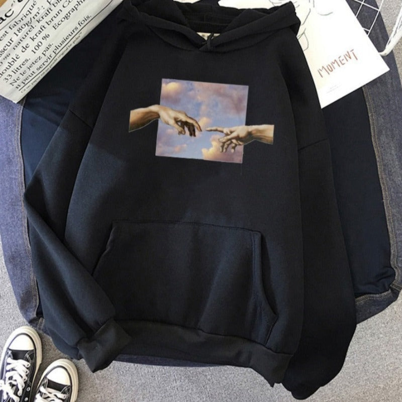 Męska bluza z kapturem i nadrukiem