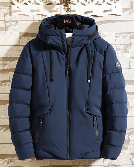 Męska kurtka zimowa ocieplana z kapturem