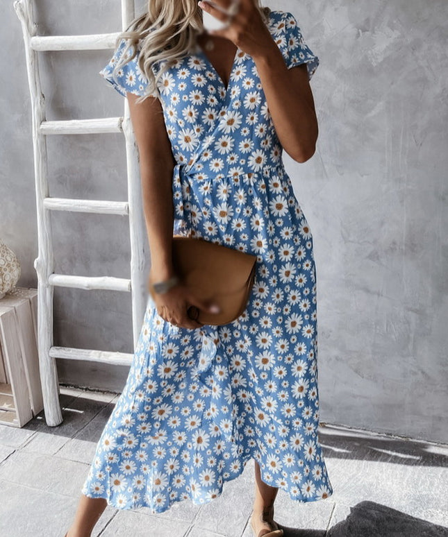 Sukienka midi w kwiatki