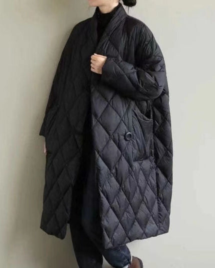 Damska kurtka zimowa pikowana oversize