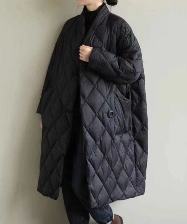 Damska kurtka zimowa pikowana oversize