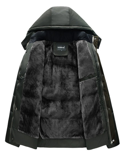 Męska kurtka zimowa pikowana z ociepleniem i kapturem