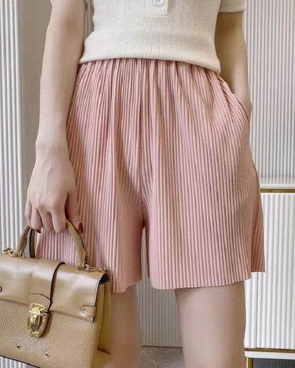 Damskie szorty plisowane o luźnym kroju