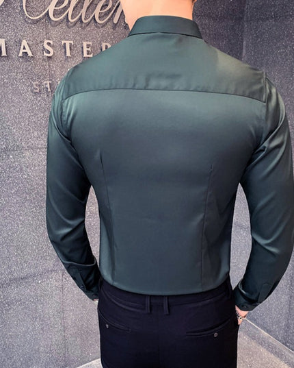 Męska koszula gładka o dopasowanym kroju