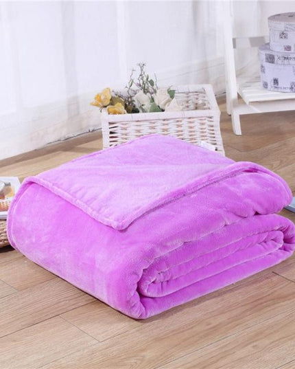 Koc dekoracyjny solidny w jednolitych kolorach