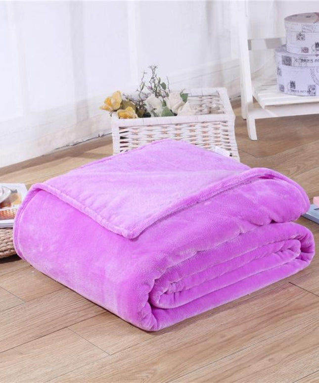 Koc dekoracyjny solidny w jednolitych kolorach