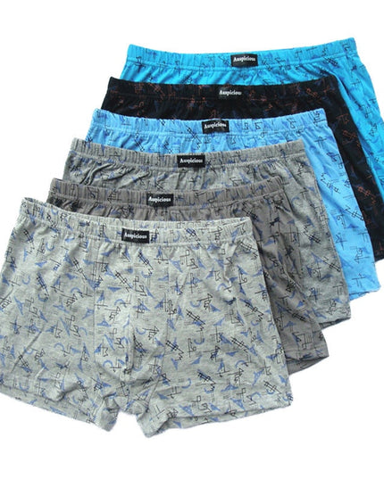 Bokserki luźne męskie wygodne we wzorki 5 sztuk