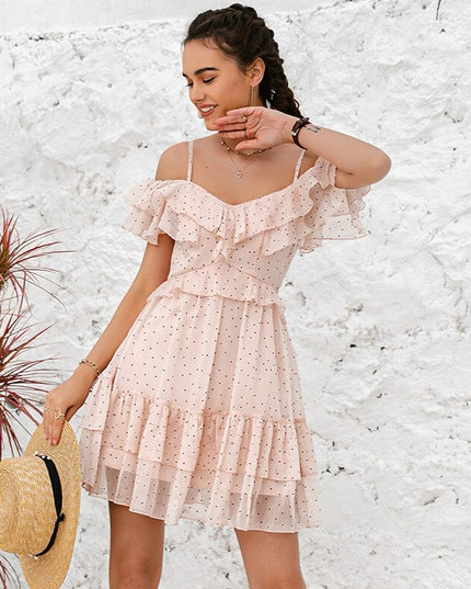 Sukienka mini w groszki