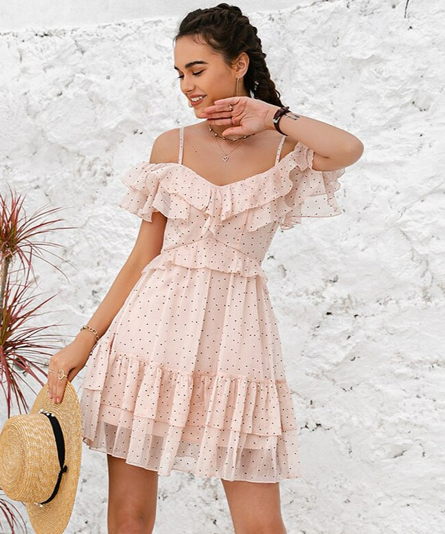 Sukienka mini w groszki