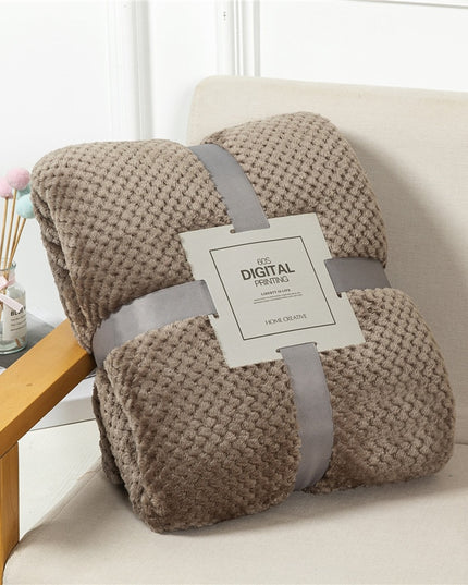 Koc dekoracyjny miękki w jednolitych kolorach