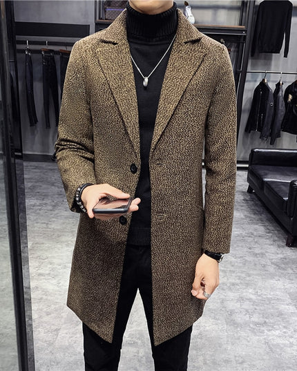 Męski płaszcz dwurzędowy klasyczny