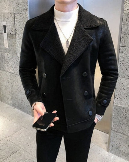 Męski płaszcz zimowy trzyrzędowy