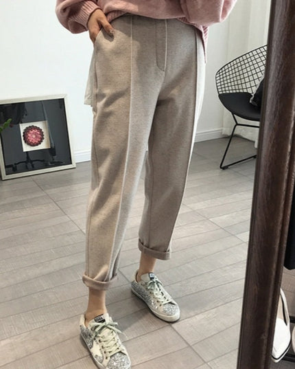 Damskie spodnie chinosy z miękkiej tkaniny