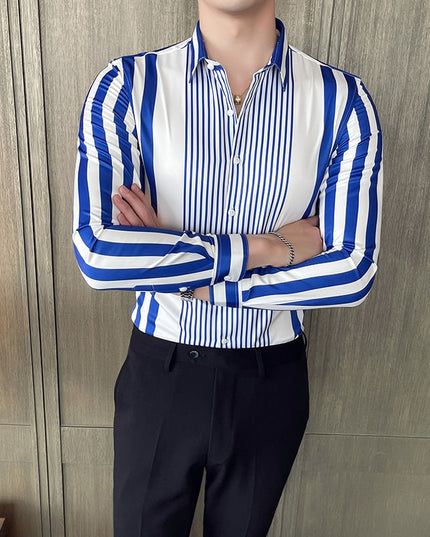 Męska koszula o dopasowanym kroju w paski