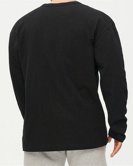 Męska koszulka z długim rękawem z okrągłym dekoltem
