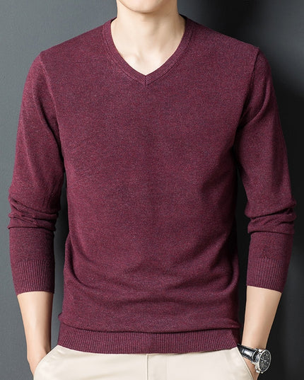 Męski sweter z dekoltem w serek