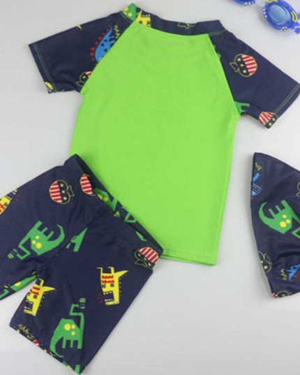 Dwuczęściowy kostium kąpielowy dla chłopców w dinozaury