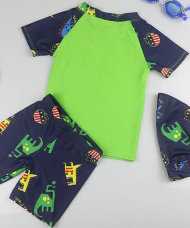 Dwuczęściowy kostium kąpielowy dla niemowląt ze wzorem zwierzątek morskich