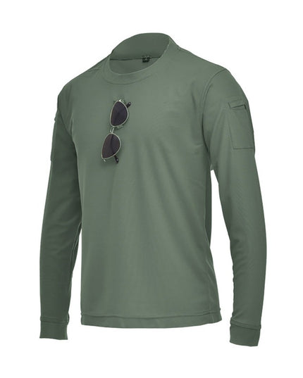 Męska koszulka z długim rękawem klasyczna z półgolfem