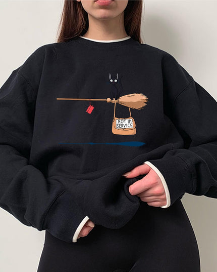 Damska bluza bez kaptura z nadrukiem