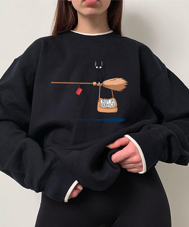 Damska bluza bez kaptura z nadrukiem