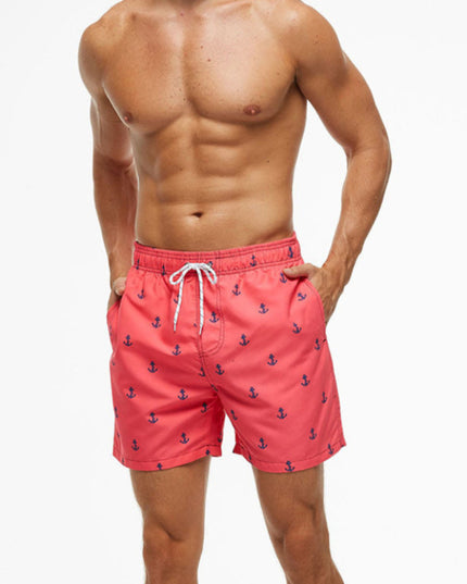 Męskie szorty kąpielowe z motywem kotwicy