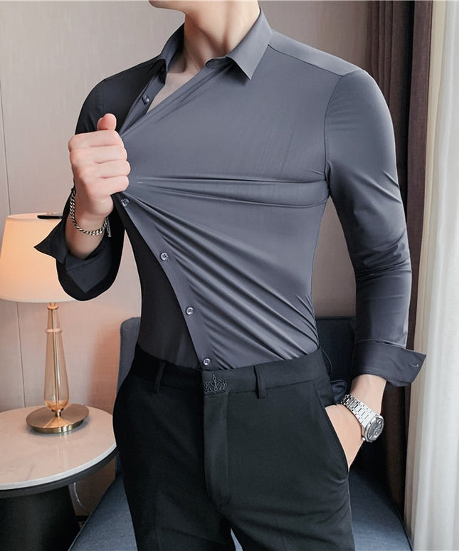 Męska koszula elastyczna o dopasowanym kroju