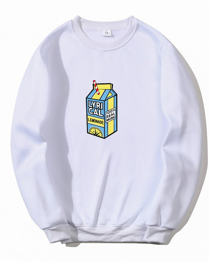 Męska bluza bez kaptura z nadrukiem