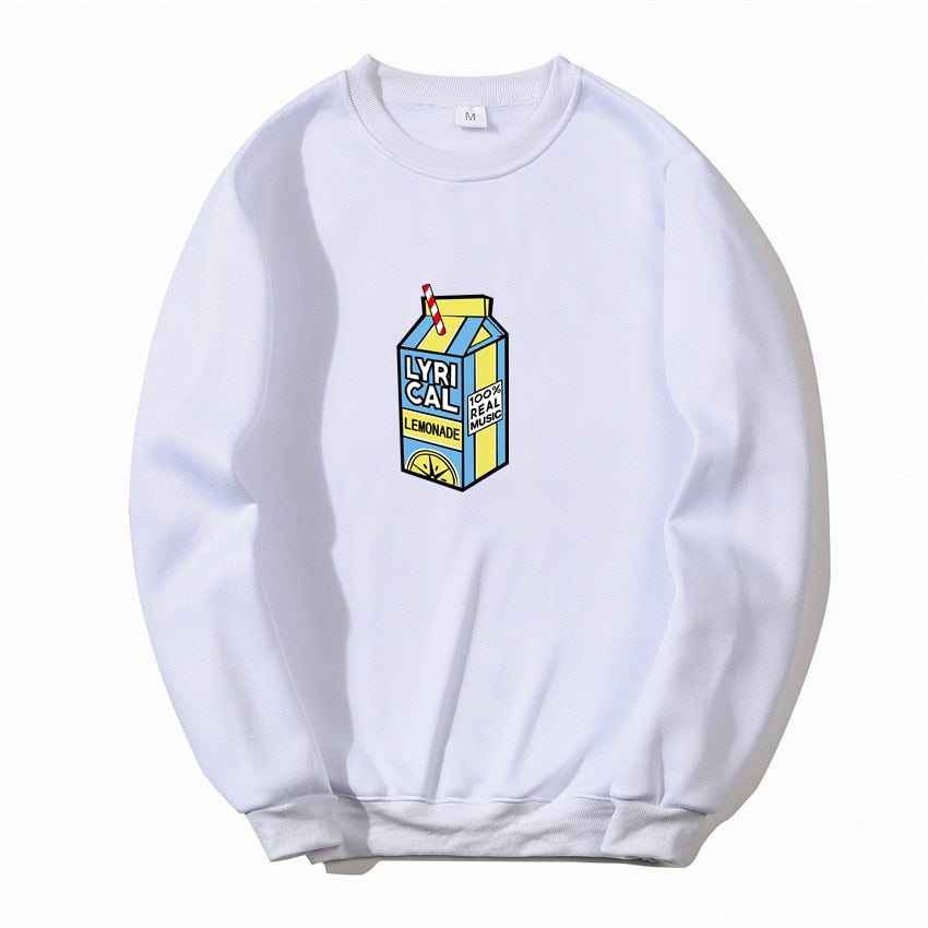 Męska bluza bez kaptura z nadrukiem