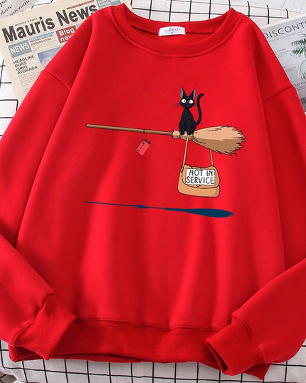 Damska bluza bez kaptura z nadrukiem